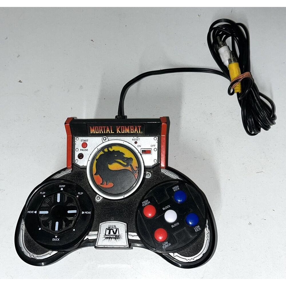 Mortal Kombat Plug n Play Video Game System Tested Works No Battery Cover Jakks